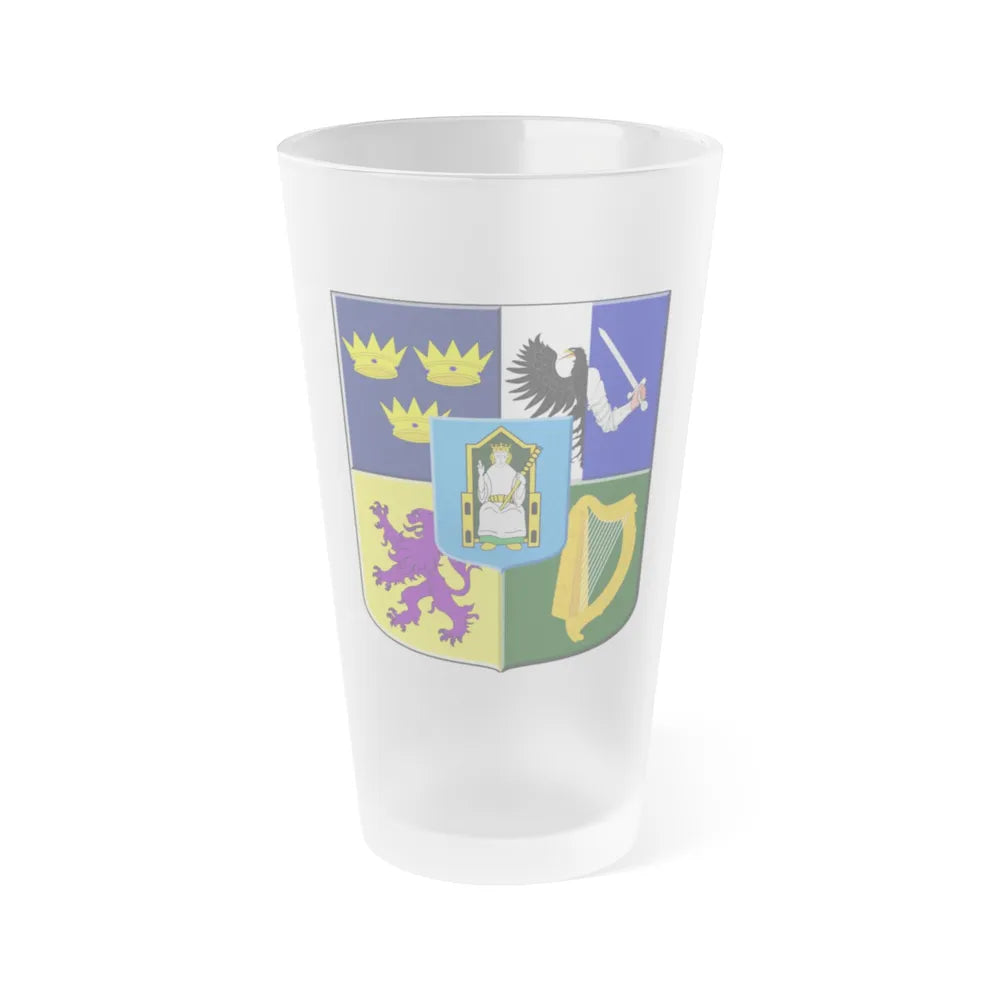 Provincial arms of Ireland, 1651 - Frosted Pint Glass 16oz-16oz-Frosted-Go Mug Yourself