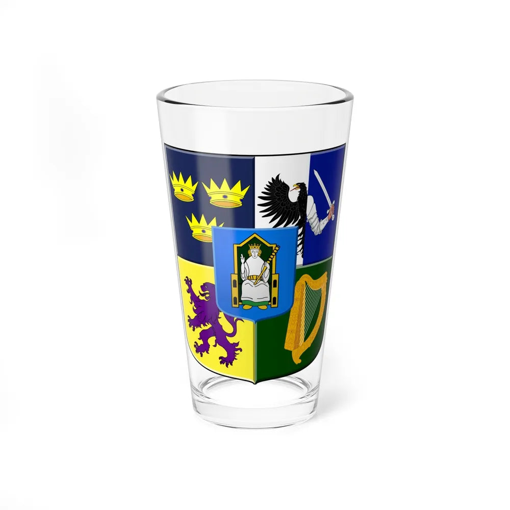 Provincial arms of Ireland, 1651 - Pint Glass 16oz-16oz-Go Mug Yourself