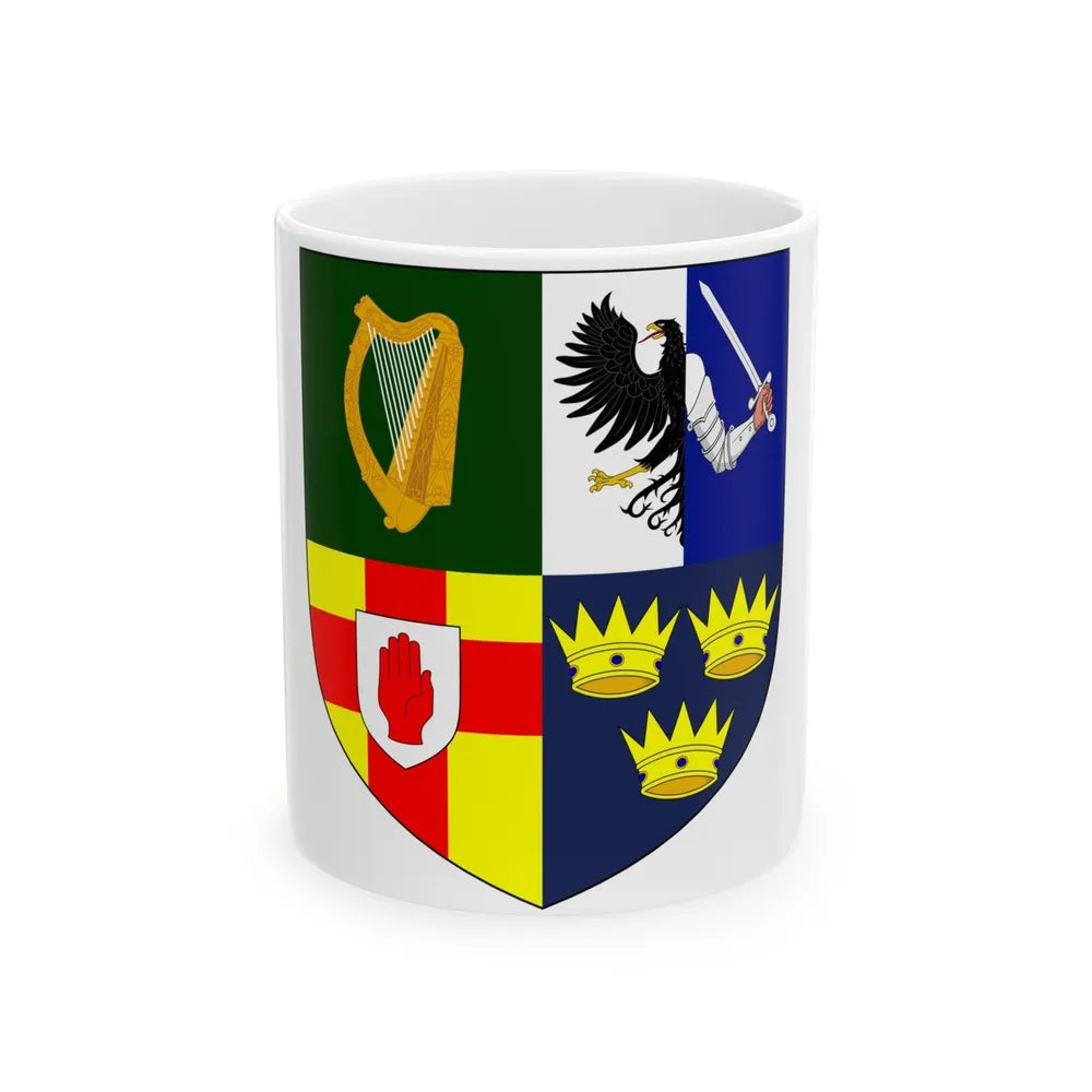 Provincial Arms of Ireland - White Coffee Mug-11oz-Go Mug Yourself