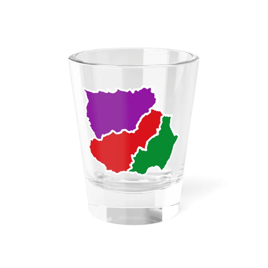 Provincias de Andalucia Oriental con los colores de su bandera (Spain) Shot Glass 1.5oz 1.5oz - Go Mug Yourself