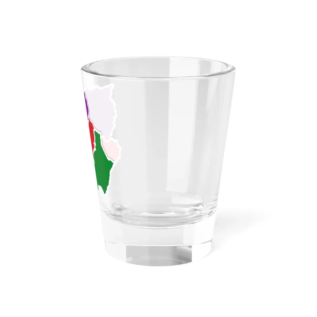 Provincias de Andalucia Oriental con los colores de su bandera (Spain) Shot Glass 1.5oz - Go Mug Yourself