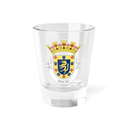 Provisional Coat of Arms of the Colony of Macau (Portugal) (Coat of Arms) Shot Glass 1.5oz 1.5oz - Go Mug Yourself