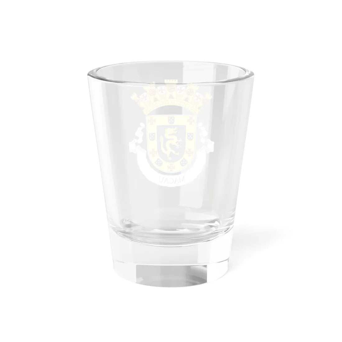 Provisional Coat of Arms of the Colony of Macau (Portugal) (Coat of Arms) Shot Glass 1.5oz - Go Mug Yourself