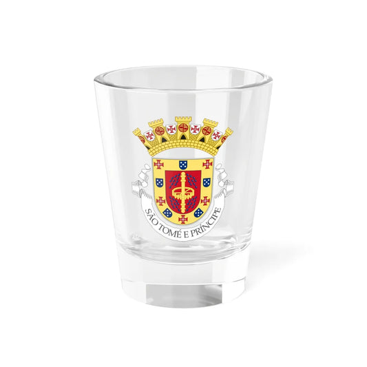 Provisional Coat of Arms of the Colony of São Tomé  Principe (Portugal) (Coat of Arms) Shot Glass 1.5oz 1.5oz - Go Mug Yourself