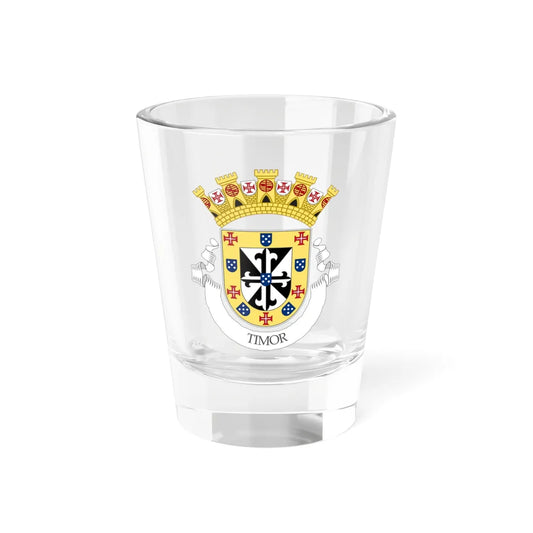 Provisional Coat of Arms of the Colony of Timor (Portugal) (Coat of Arms) Shot Glass 1.5oz 1.5oz - Go Mug Yourself