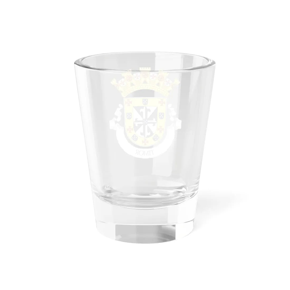 Provisional Coat of Arms of the Colony of Timor (Portugal) (Coat of Arms) Shot Glass 1.5oz - Go Mug Yourself
