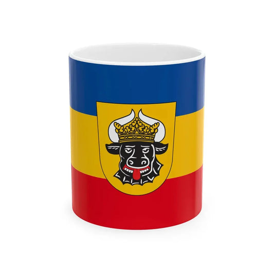 Provisional flag of Mecklenburg-Western Pomerania 1990 (Germany) White Coffee Mug 11oz - Go Mug Yourself