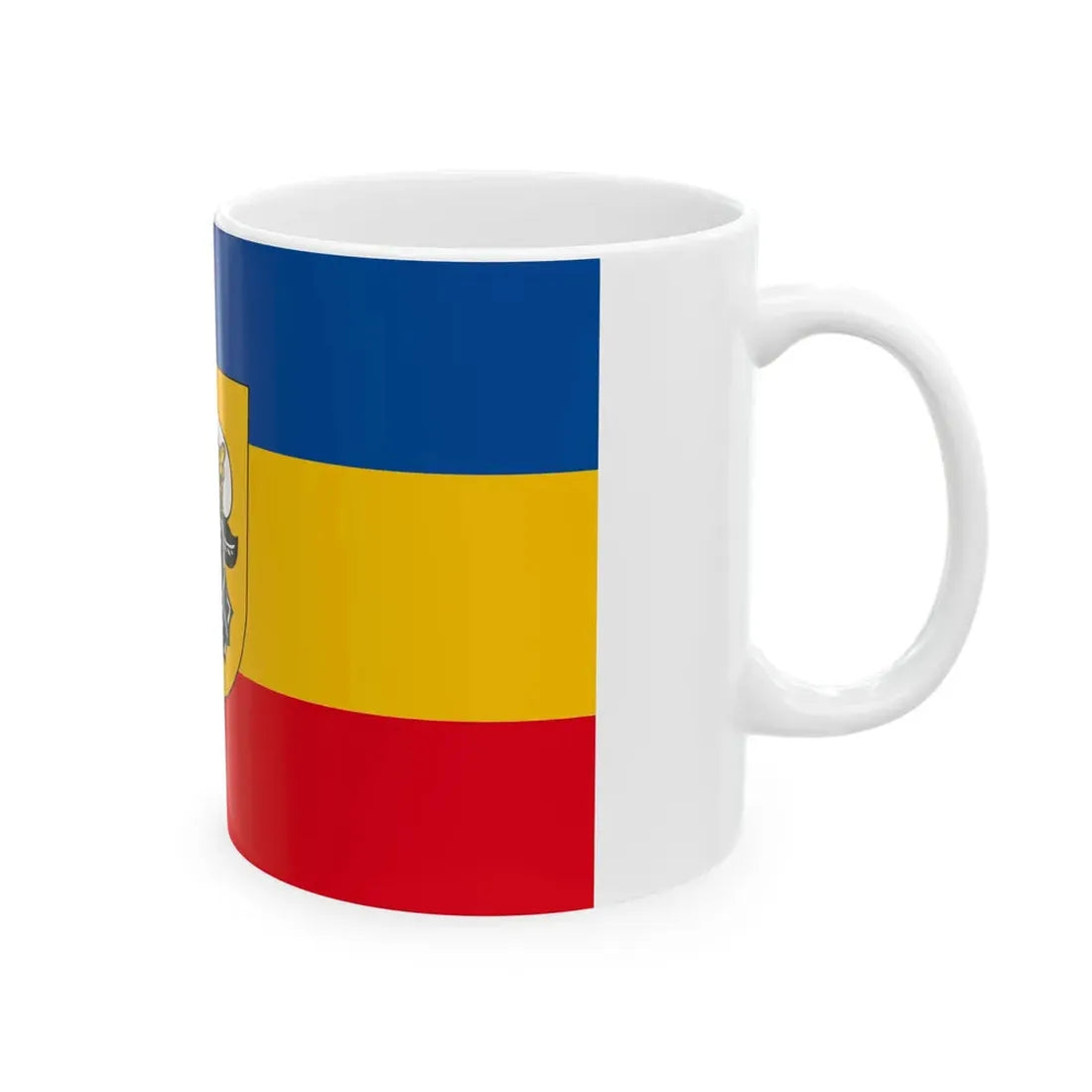 Provisional flag of Mecklenburg-Western Pomerania 1990 (Germany) White Coffee Mug - Go Mug Yourself