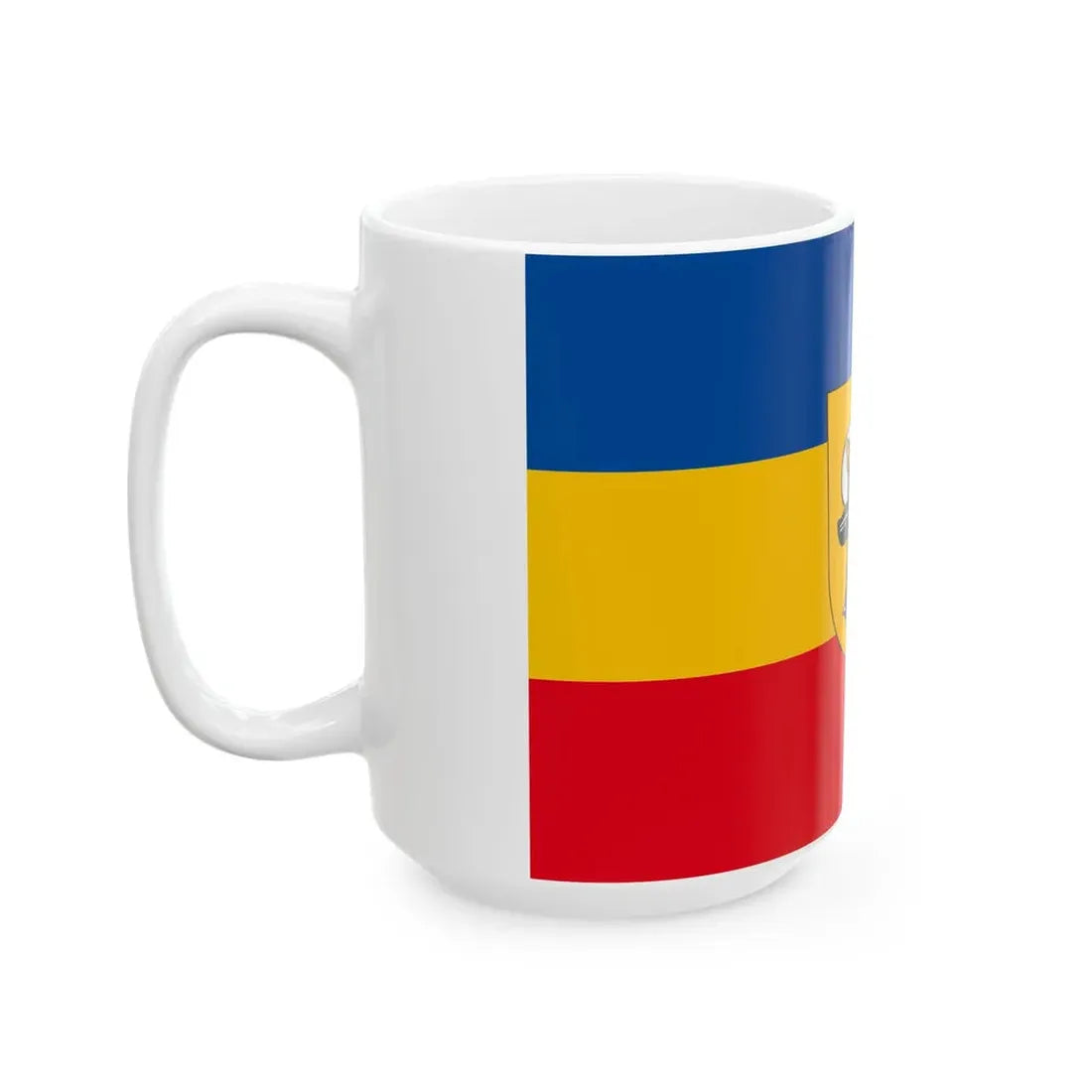 Provisional flag of Mecklenburg-Western Pomerania 1990 (Germany) White Coffee Mug - Go Mug Yourself