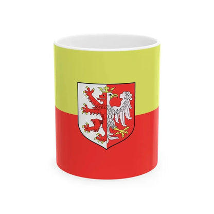 Provisional flag of the Lodz Voivodeship 1998-2000 (Poland) White Coffee Mug 11oz - Go Mug Yourself