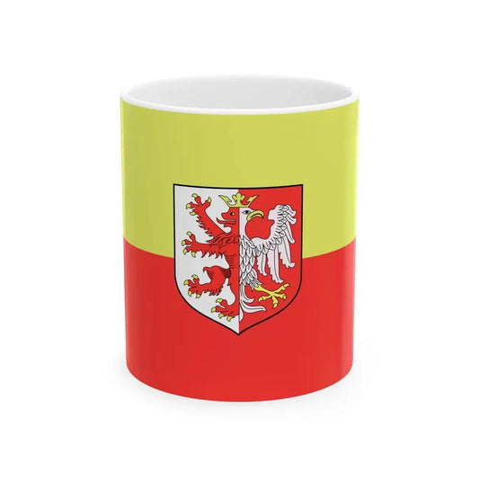 Provisional flag of the Lodz Voivodeship 1998-2000 (Poland) White Coffee Mug 11oz - Go Mug Yourself