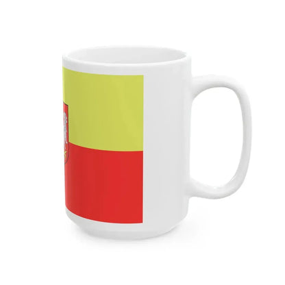 Provisional flag of the Lodz Voivodeship 1998-2000 (Poland) White Coffee Mug - Go Mug Yourself