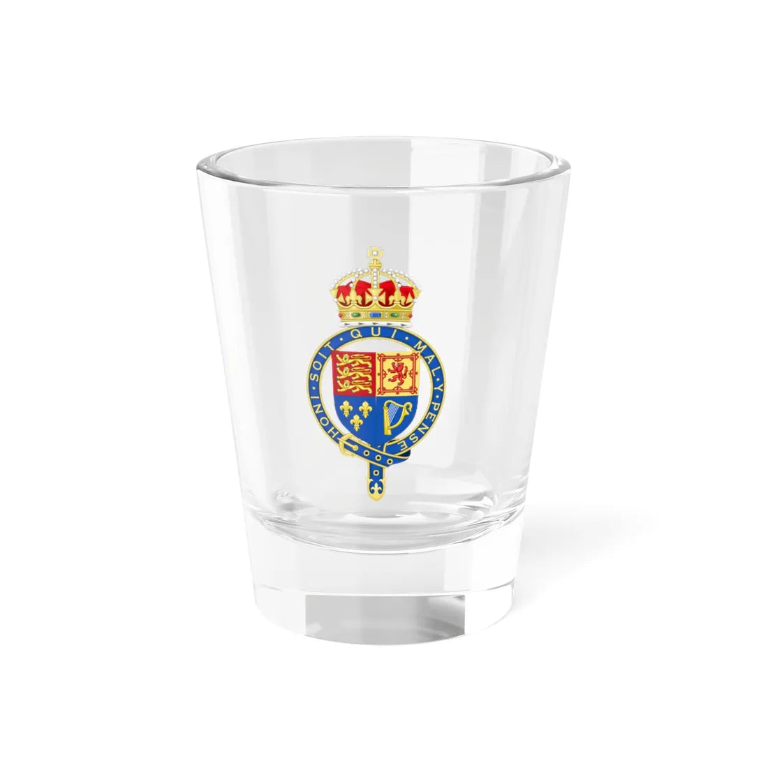 Provisional Royal Coat of Arms of James I 1603 First design (United Kingdom) (Coat of Arms) Shot Glass 1.5oz 1.5oz - Go Mug Yourself