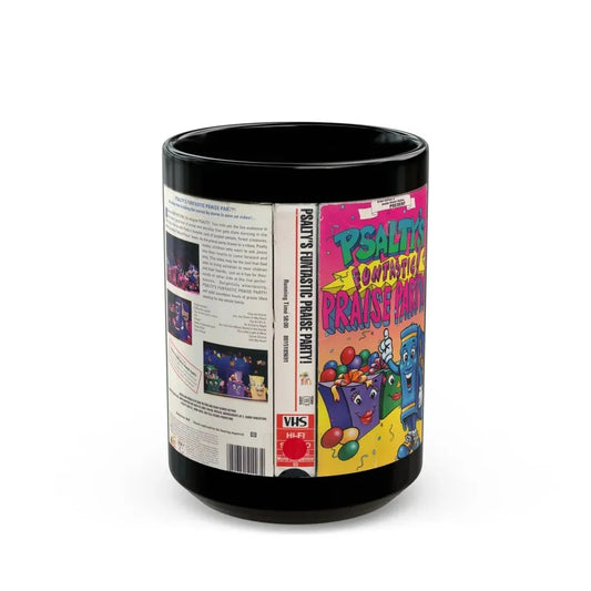 PSALTYS FUNTASTIC PRAISE PARTY (VHS COVER) - Black Coffee Mug 15oz - Go Mug Yourself