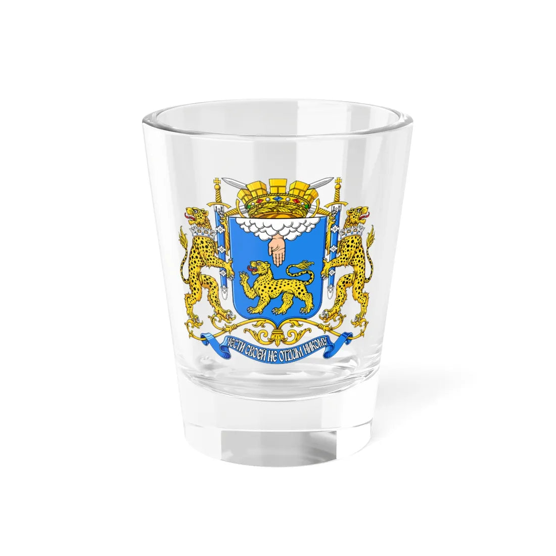 Pskovgfull (Russia) (Coat of Arms) Shot Glass 1.5oz 1.5oz - Go Mug Yourself
