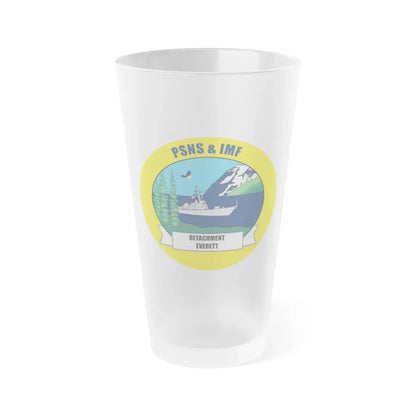 PSNS & IMF Detachment Everett (U.S. Navy) Frosted Pint Glass 16oz Default Title - Go Mug Yourself