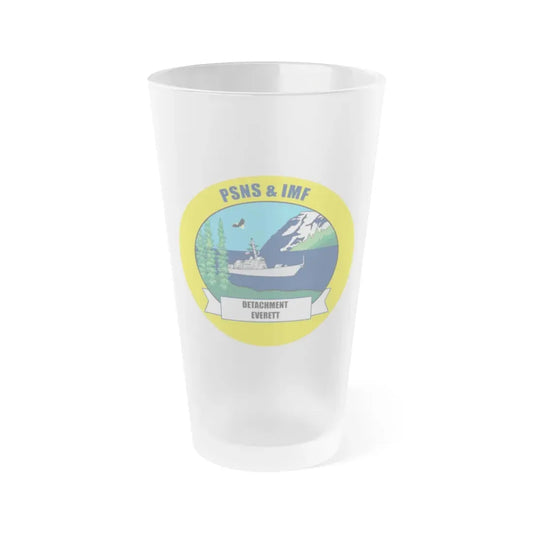 PSNS & IMF Detachment Everett (U.S. Navy) Frosted Pint Glass 16oz Default Title - Go Mug Yourself