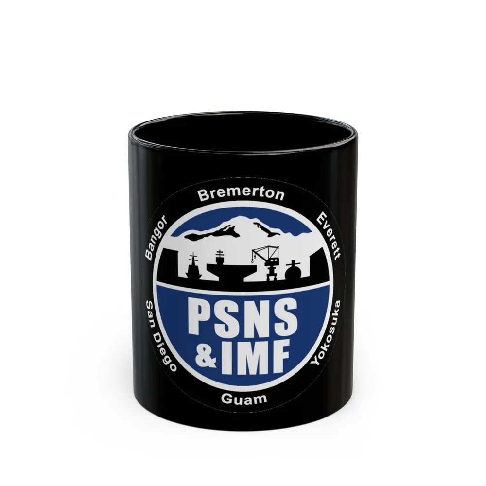 PSNS & IMF (U.S. Navy) Black Coffee Mug-11oz-Go Mug Yourself