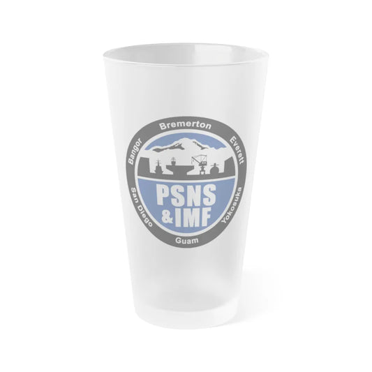 PSNS & IMF (U.S. Navy) Frosted Pint Glass 16oz-Go Mug Yourself