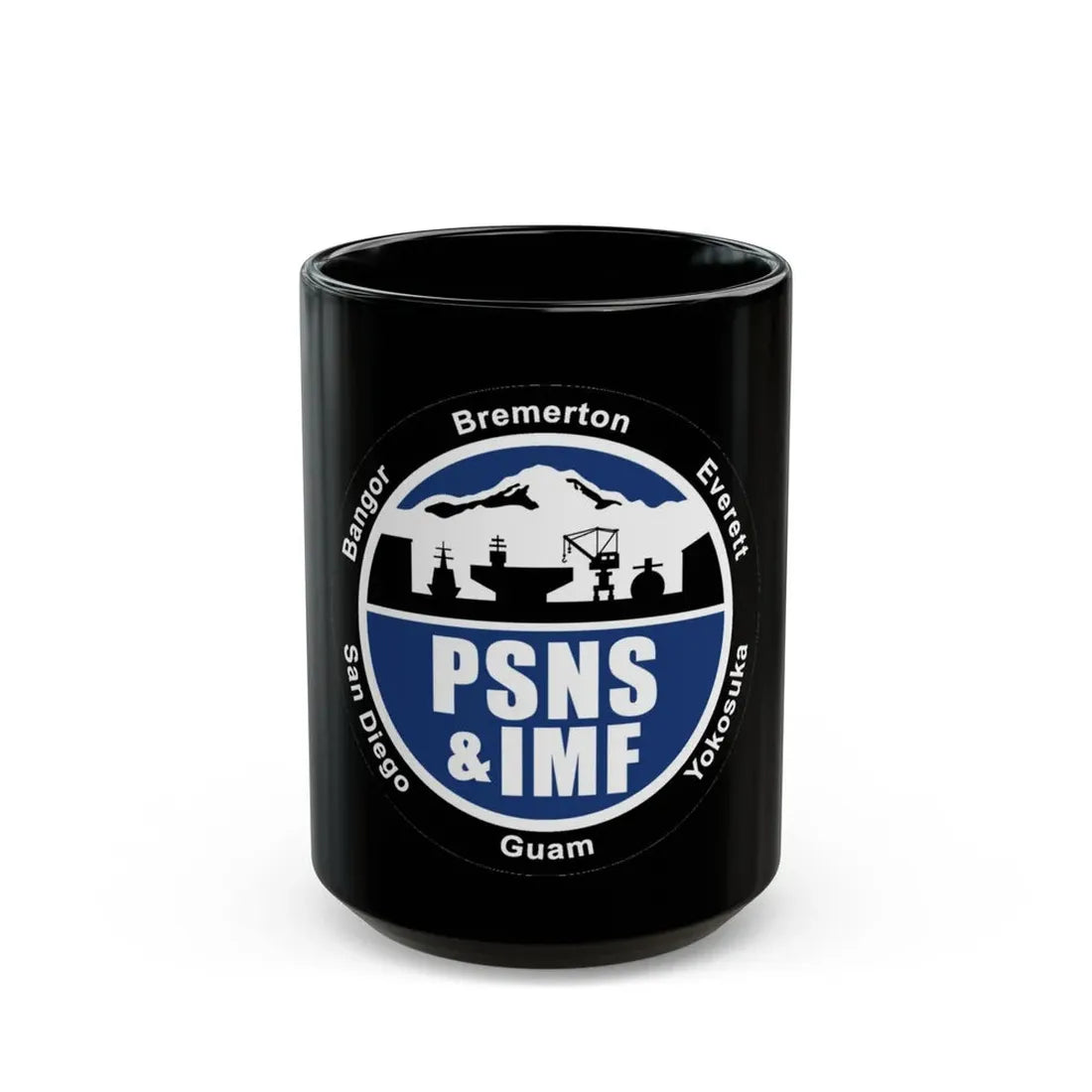 PSNS & IMF (U.S. Navy) Black Coffee Mug 15oz - Go Mug Yourself