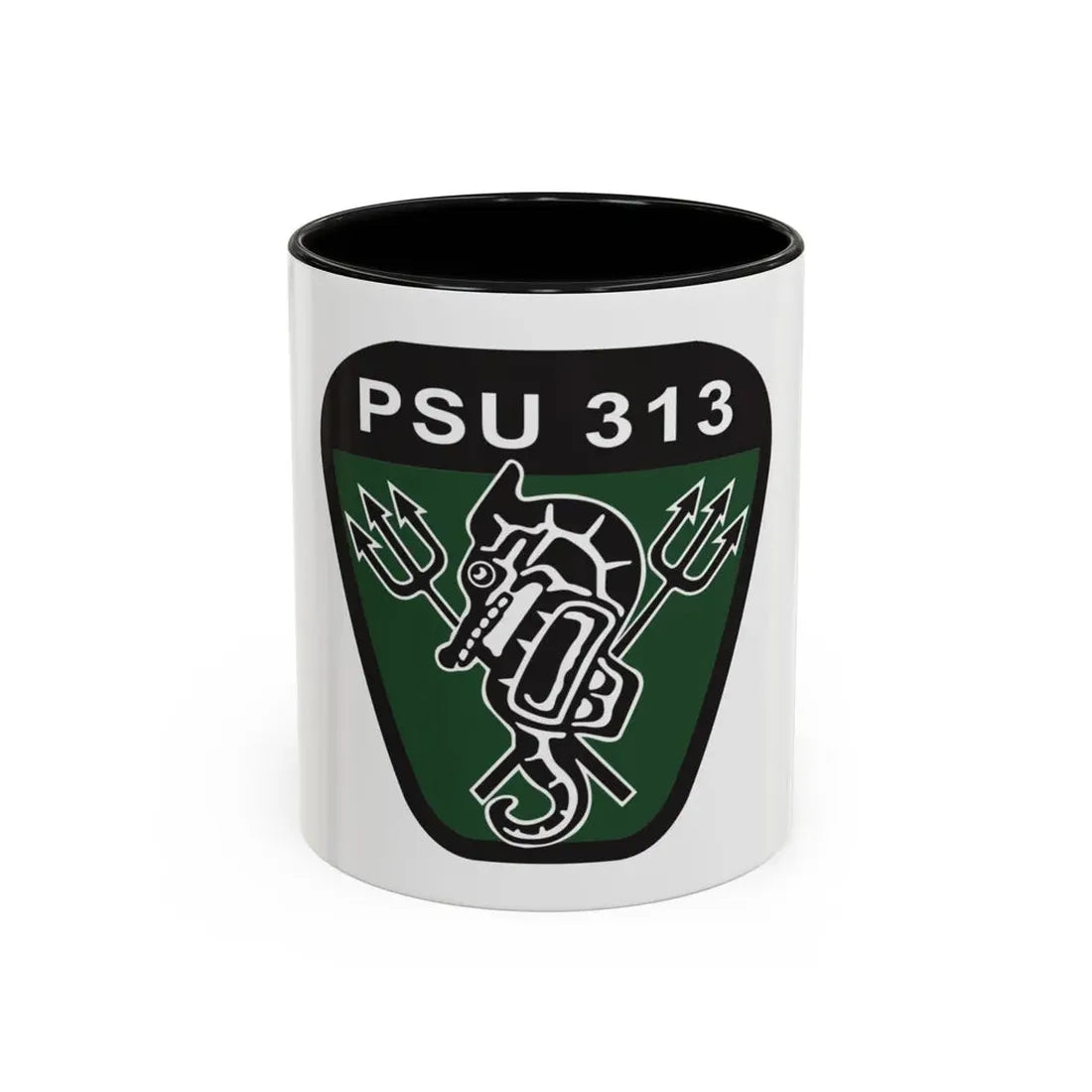 PSU 313 (U.S. Coast Guard) Accent Coffee Mug 11oz Black - Go Mug Yourself
