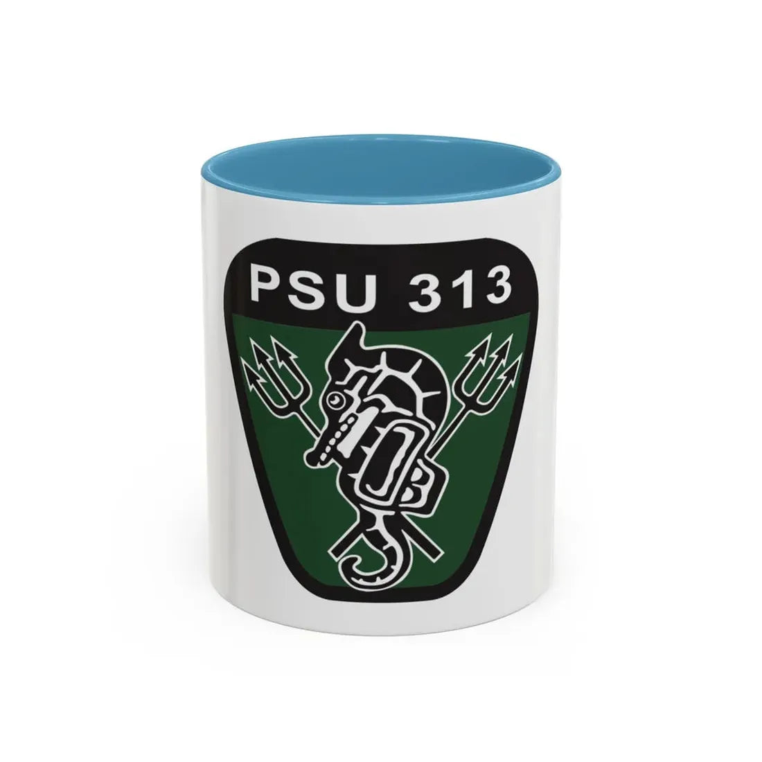 PSU 313 (U.S. Coast Guard) Accent Coffee Mug 11oz Light Blue - Go Mug Yourself