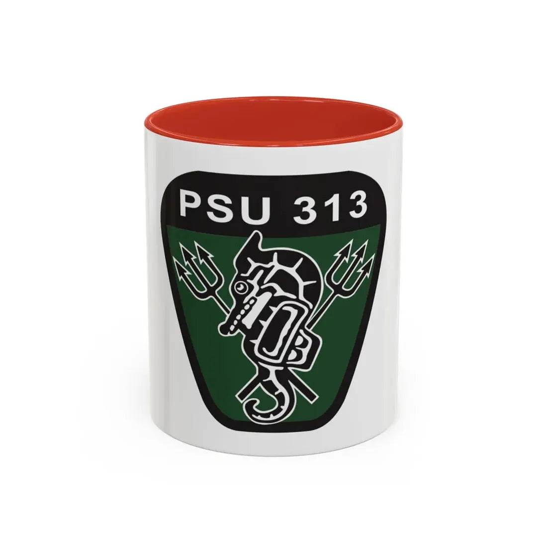 PSU 313 (U.S. Coast Guard) Accent Coffee Mug 11oz Red - Go Mug Yourself