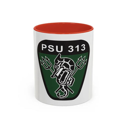 PSU 313 (U.S. Coast Guard) Accent Coffee Mug 11oz Red - Go Mug Yourself