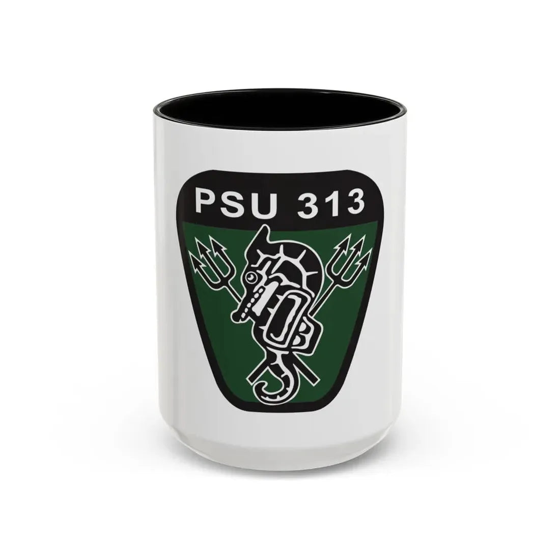 PSU 313 (U.S. Coast Guard) Accent Coffee Mug 15oz Black - Go Mug Yourself