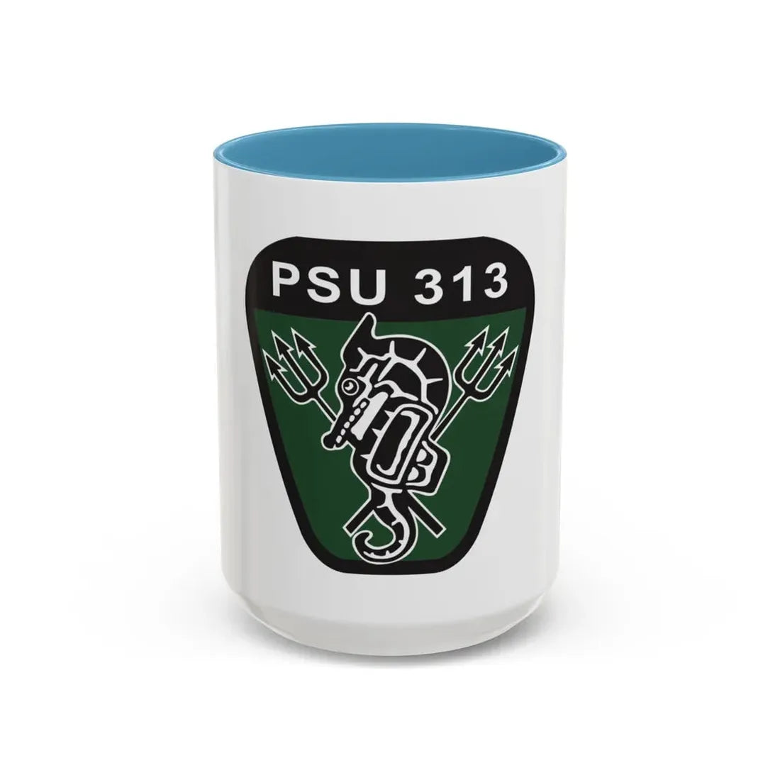 PSU 313 (U.S. Coast Guard) Accent Coffee Mug 15oz Light Blue - Go Mug Yourself