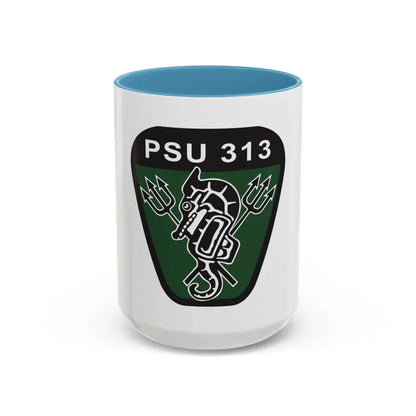 PSU 313 (U.S. Coast Guard) Accent Coffee Mug 15oz Light Blue - Go Mug Yourself