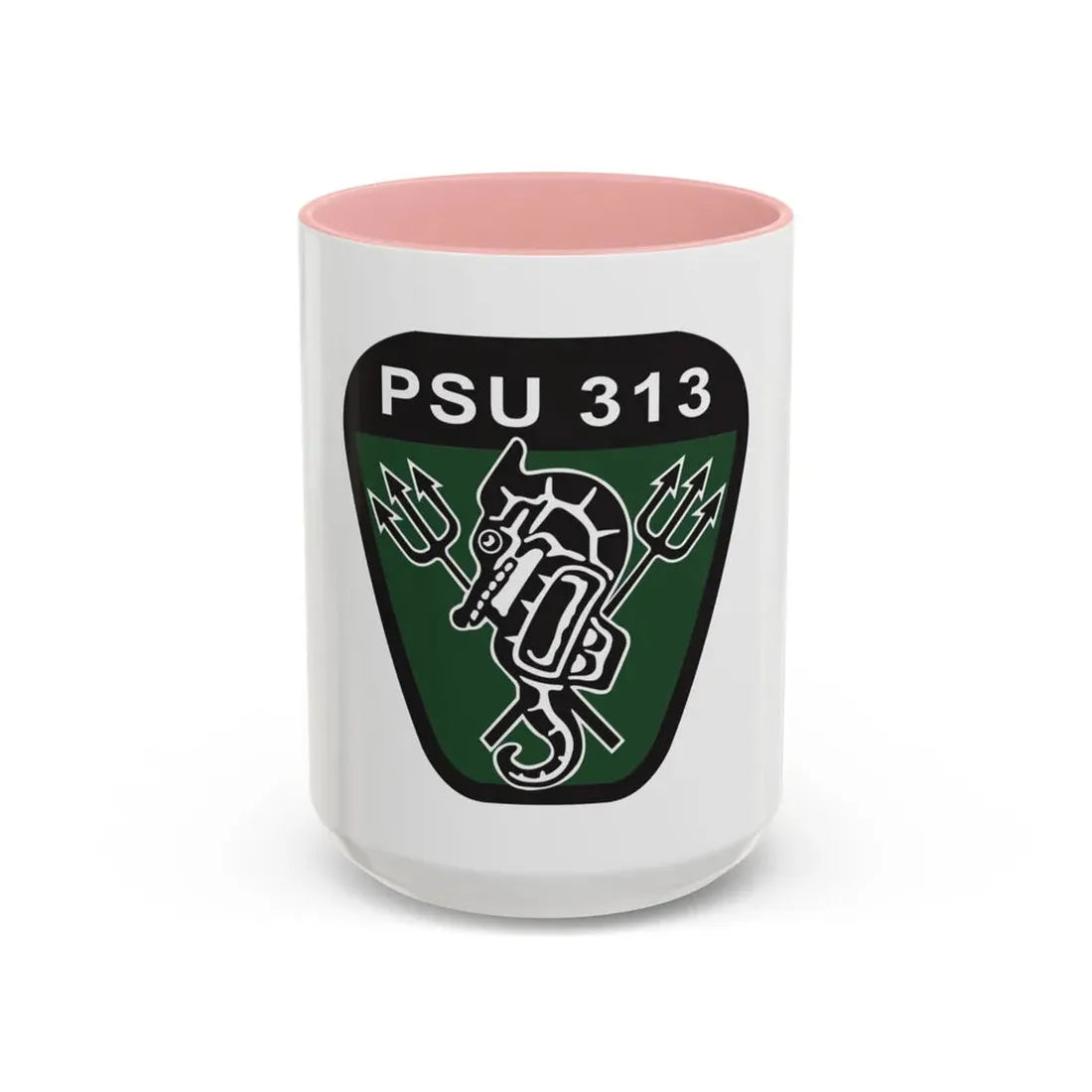 PSU 313 (U.S. Coast Guard) Accent Coffee Mug 15oz Pink - Go Mug Yourself