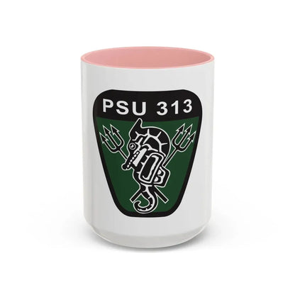 PSU 313 (U.S. Coast Guard) Accent Coffee Mug 15oz Pink - Go Mug Yourself