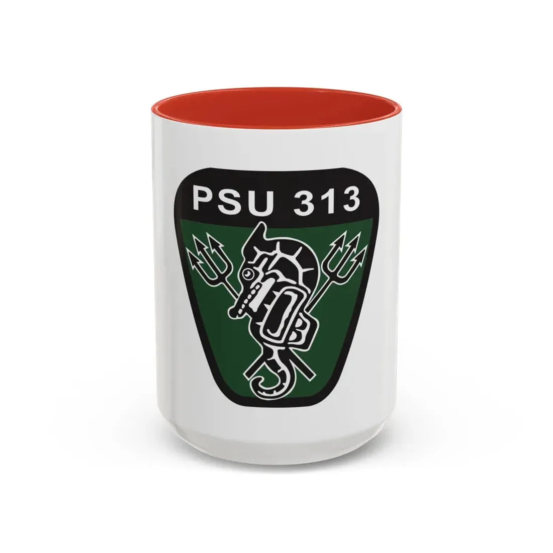 PSU 313 (U.S. Coast Guard) Accent Coffee Mug 15oz Red - Go Mug Yourself