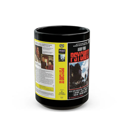 PSYCHO 2 (VHS COVER) - Black Coffee Mug-15oz-Go Mug Yourself