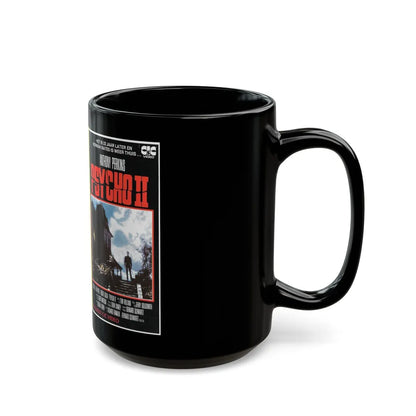 PSYCHO 2 (VHS COVER) - Black Coffee Mug-Go Mug Yourself