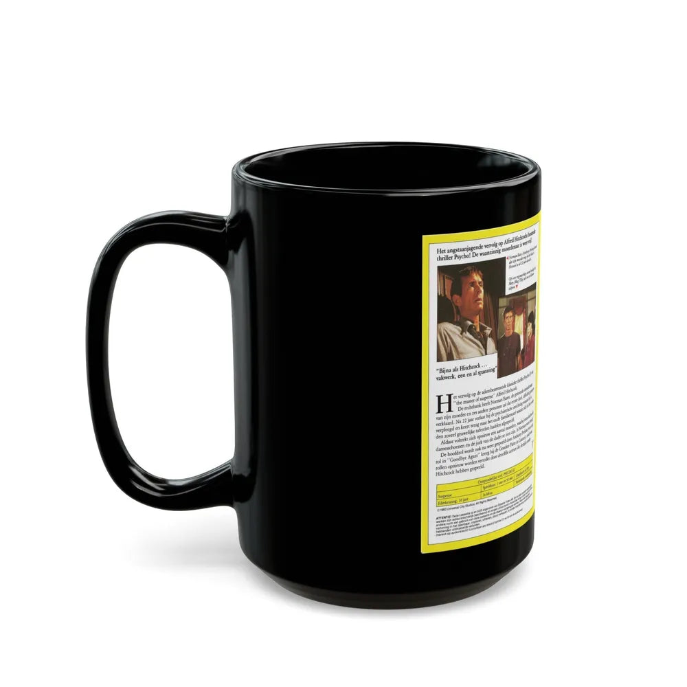 PSYCHO 2 (VHS COVER) - Black Coffee Mug-Go Mug Yourself