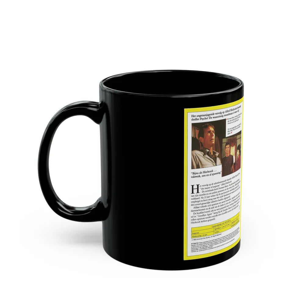 PSYCHO 2 (VHS COVER) - Black Coffee Mug-Go Mug Yourself