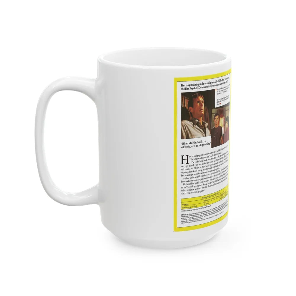 PSYCHO 2 (VHS COVER) - White Coffee Mug-Go Mug Yourself