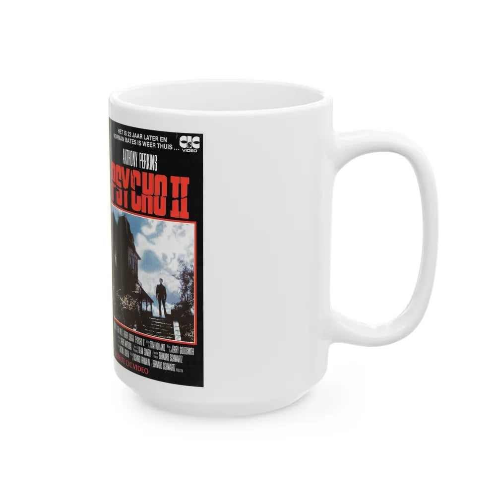 PSYCHO 2 (VHS COVER) - White Coffee Mug-Go Mug Yourself