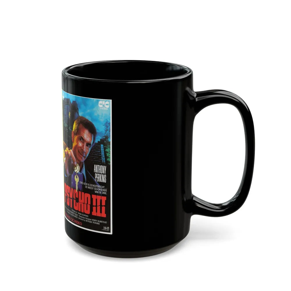 PSYCHO 3 (VHS COVER) - Black Coffee Mug-Go Mug Yourself