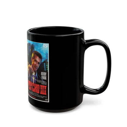 PSYCHO 3 (VHS COVER) - Black Coffee Mug-Go Mug Yourself