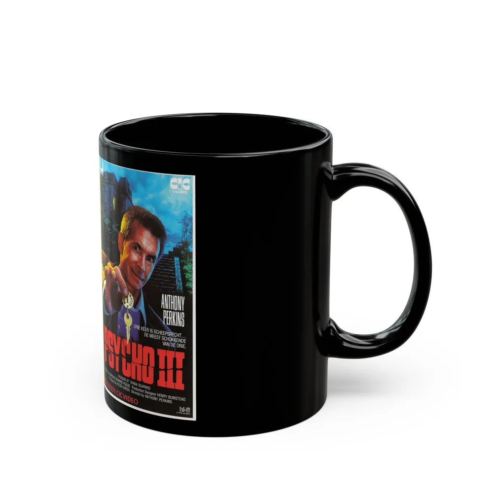 PSYCHO 3 (VHS COVER) - Black Coffee Mug-Go Mug Yourself