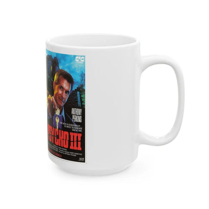 PSYCHO 3 (VHS COVER) - White Coffee Mug-Go Mug Yourself