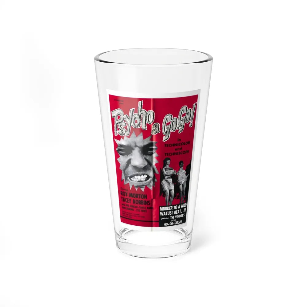 PSYCHO A GOGO 1965 Movie Poster - Pint Glass 16oz-16oz-Go Mug Yourself