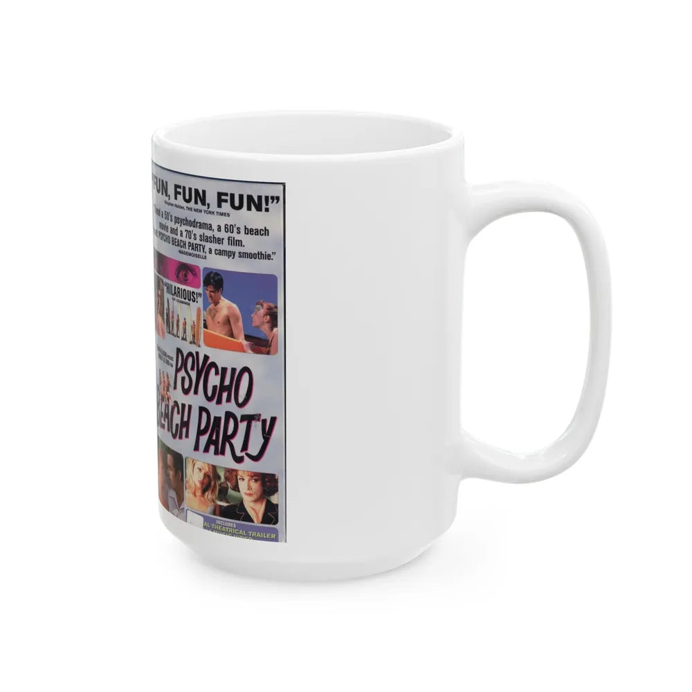 PSYCHO BEACH PARTY (VHS COVER) - White Coffee Mug-Go Mug Yourself