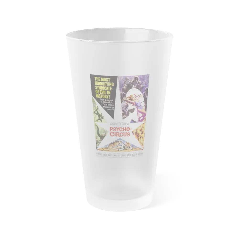 PSYCHO CIRCUS 1966 Movie Poster - Frosted Pint Glass 16oz-16oz-Frosted-Go Mug Yourself