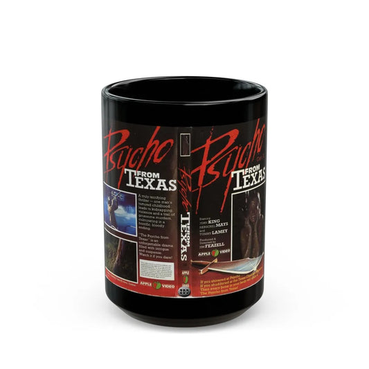 PSYCHO FROM TEXAS (VHS COVER) - Black Coffee Mug-15oz-Go Mug Yourself