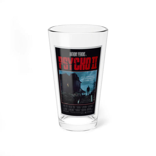 PSYCHO II 1983 Movie Poster - Pint Glass 16oz-16oz-Go Mug Yourself