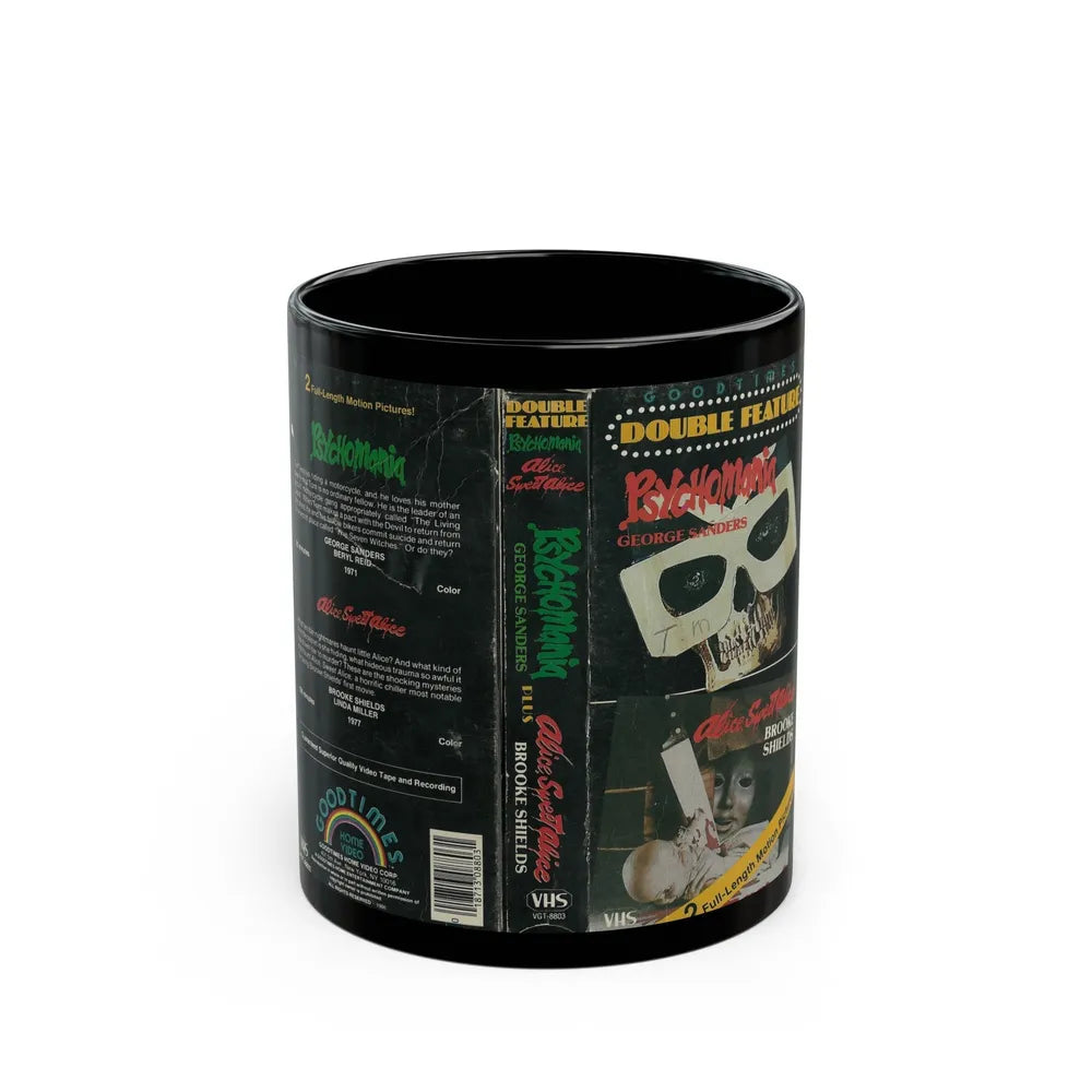 PSYCHOMANIA AND ALICE SWEET ALICE (VHS COVER) - Black Coffee Mug-11oz-Go Mug Yourself